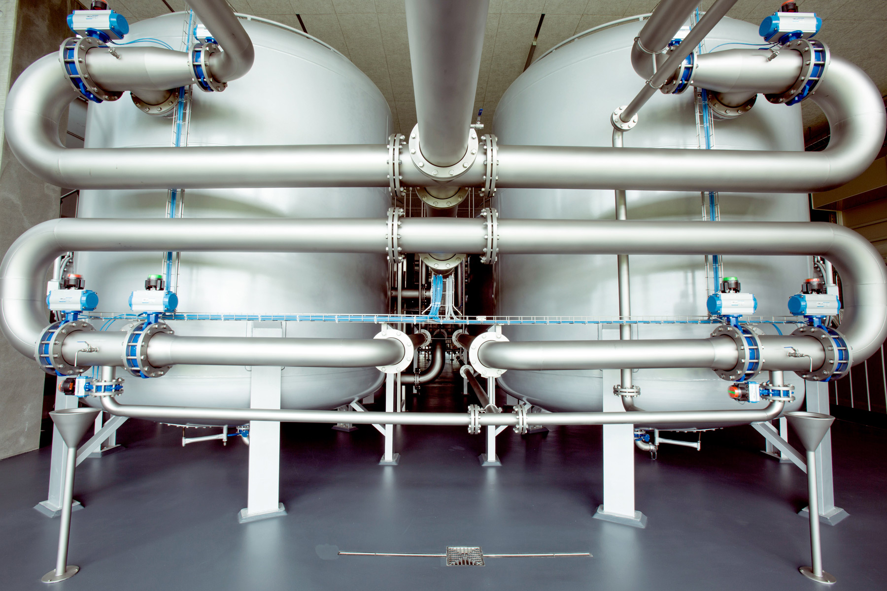 Modern Danish water treatment facility ensuring high-quality tap water